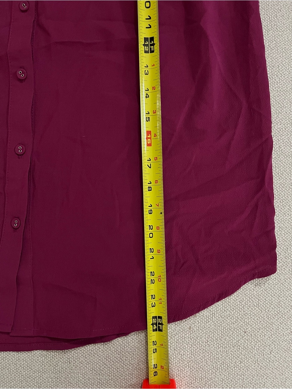 Women’s Umgee Raspberry Button Down Blouse top - Picture 9 of 11